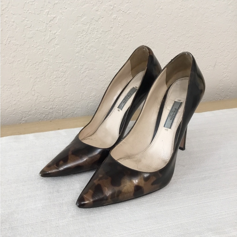 Prada leopard print heels size 38